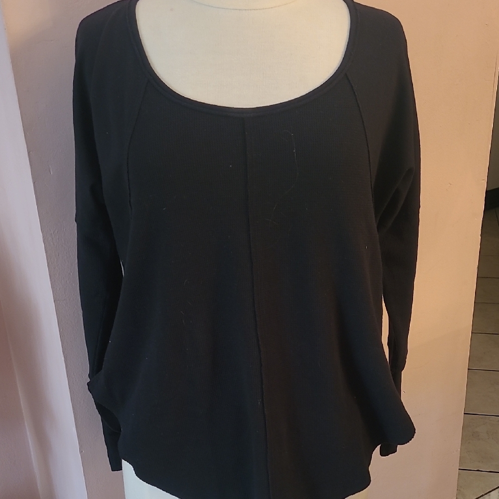 Lucky Brand Black Long Sleeve Women's Top Size Med